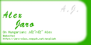 alex jaro business card